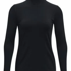 Under Armour Women's ColdGear Infrared Storm Long Sleeve Golf Mock - Black