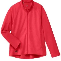 Adidas JR Girls Heathered Knit Jacket - Red