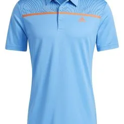 Adidas Core Chest-Print Polo Shirt - Pulse Blue