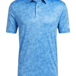 Adidas Prisma-Print Polo Shirt - Pulse Blue/Super Blue