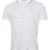 Calvin Klein Bolsa Stripe Polo - White/Navy