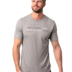 Travis Mathew Ted T-Shirt - Heather Grey/Blue Nights