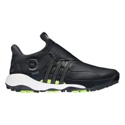 Adidas Tour360 22 BOA Golf Shoes - Core Black/Iron Met./Pulse Lime