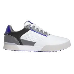 Adidas Retrocross Spikeless Golf Shoes - Ftwr White/Lucid Blue/Core Black