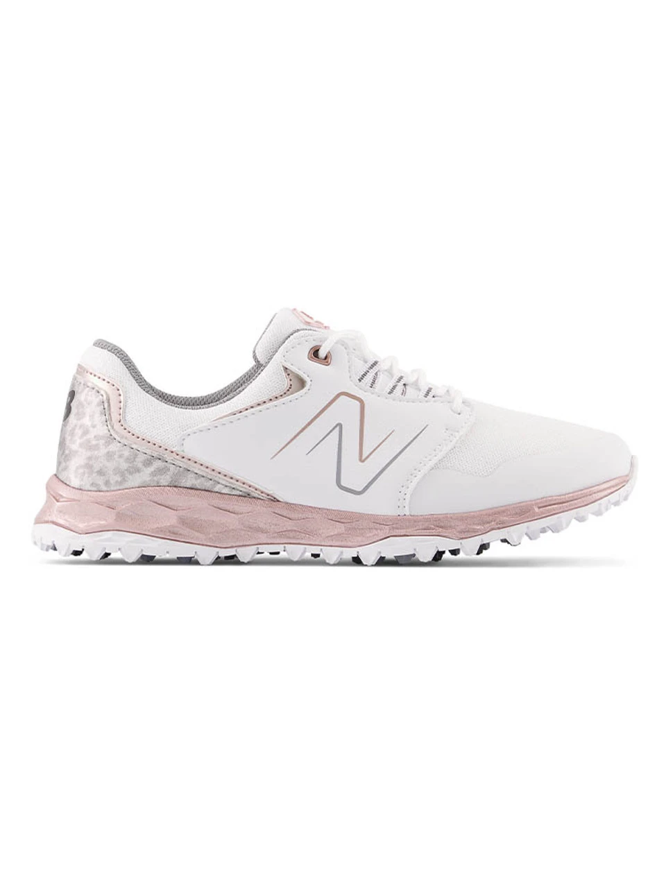 New Balance Women's Fresh Foam Links SL V2 Golf Shoes - White/Rose Gold 3 New Balance Women's Fresh Foam Links SL V2 Golf Shoes - White/Rose Gold
