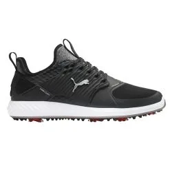 Puma IGNITE PWRADAPT Caged WIDE Golf Shoes - Black/Silver/Black